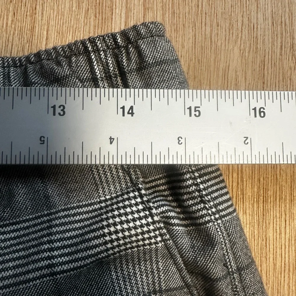 Sanctuary Womens Plaid Cargo Jogger Pants Elastic Waist Casual Comfy Gray M
